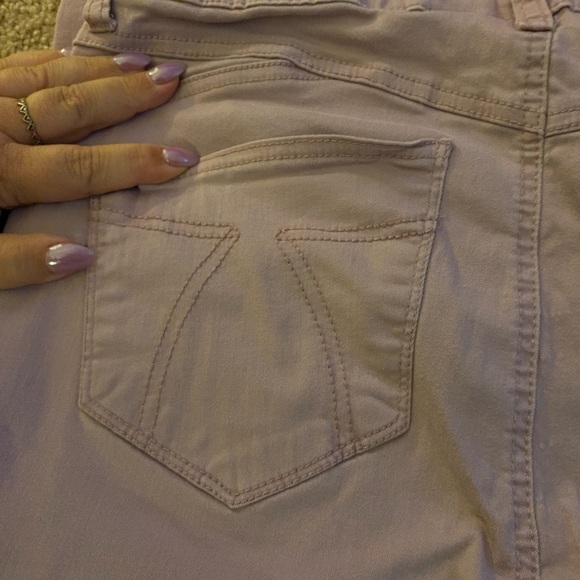 Seven 7 Womens High Rise Waist Jeans Skinny Stretch Com Mauve Pink Sz 12 - Picture 7 of 11